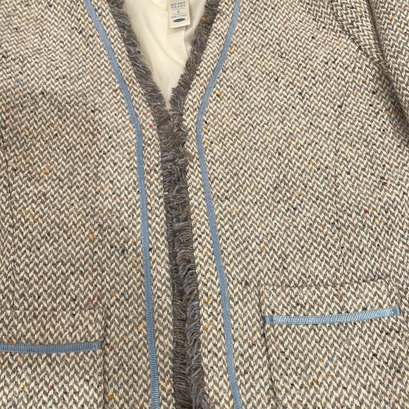 Old Navy Wool Boucle Tweed Blazer - Size Small - Picture 3 of 7